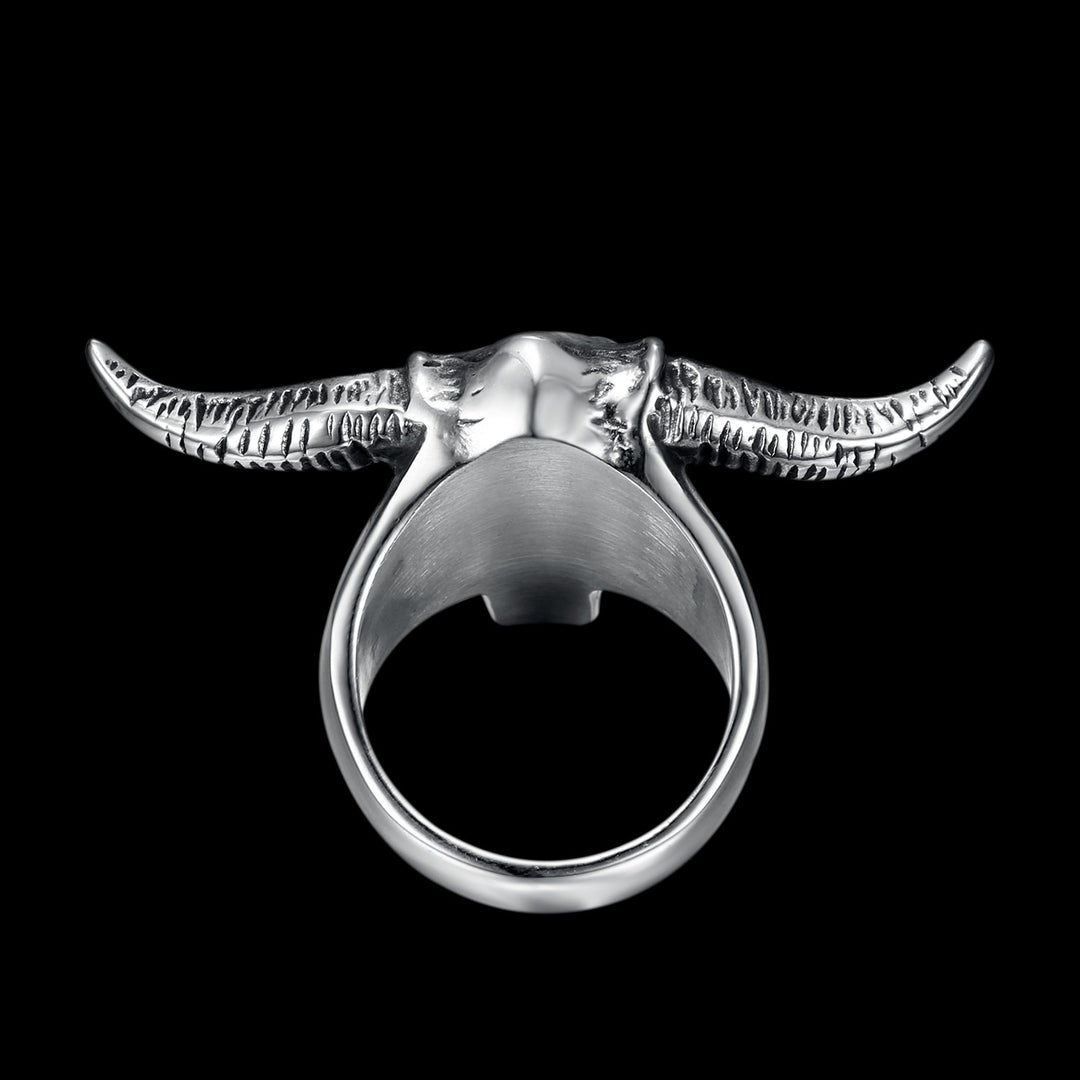 LONGHORN SKULL RING