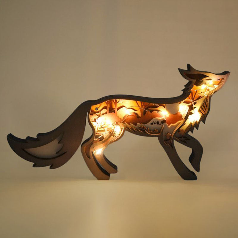 Running Fox Carving Handcraft Gift