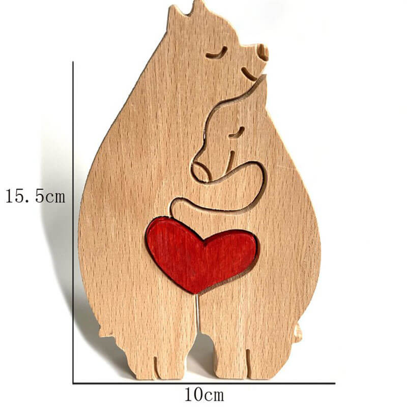 Bear Family Handmade Wooden 3D Puzzle