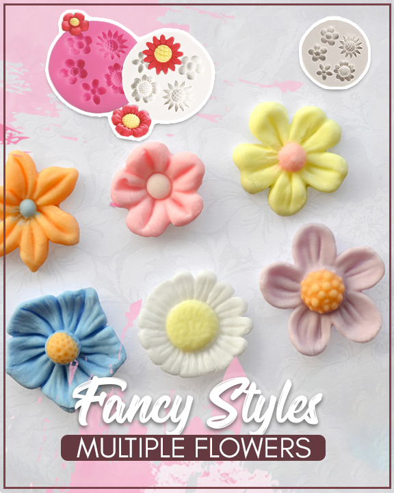 Floral Silicone Cake Décor Mold