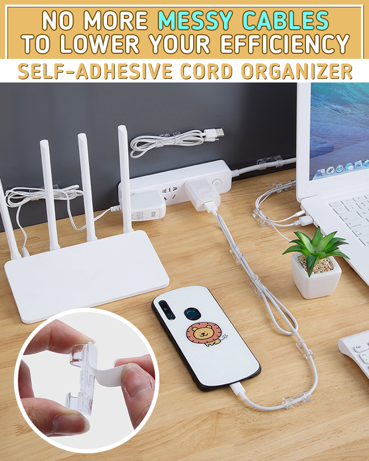 Self-Adhesive Cord Organizer