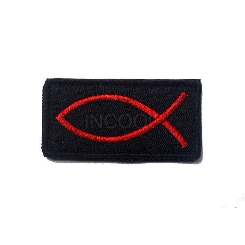 Red And Black Ichthys Tactical Patch