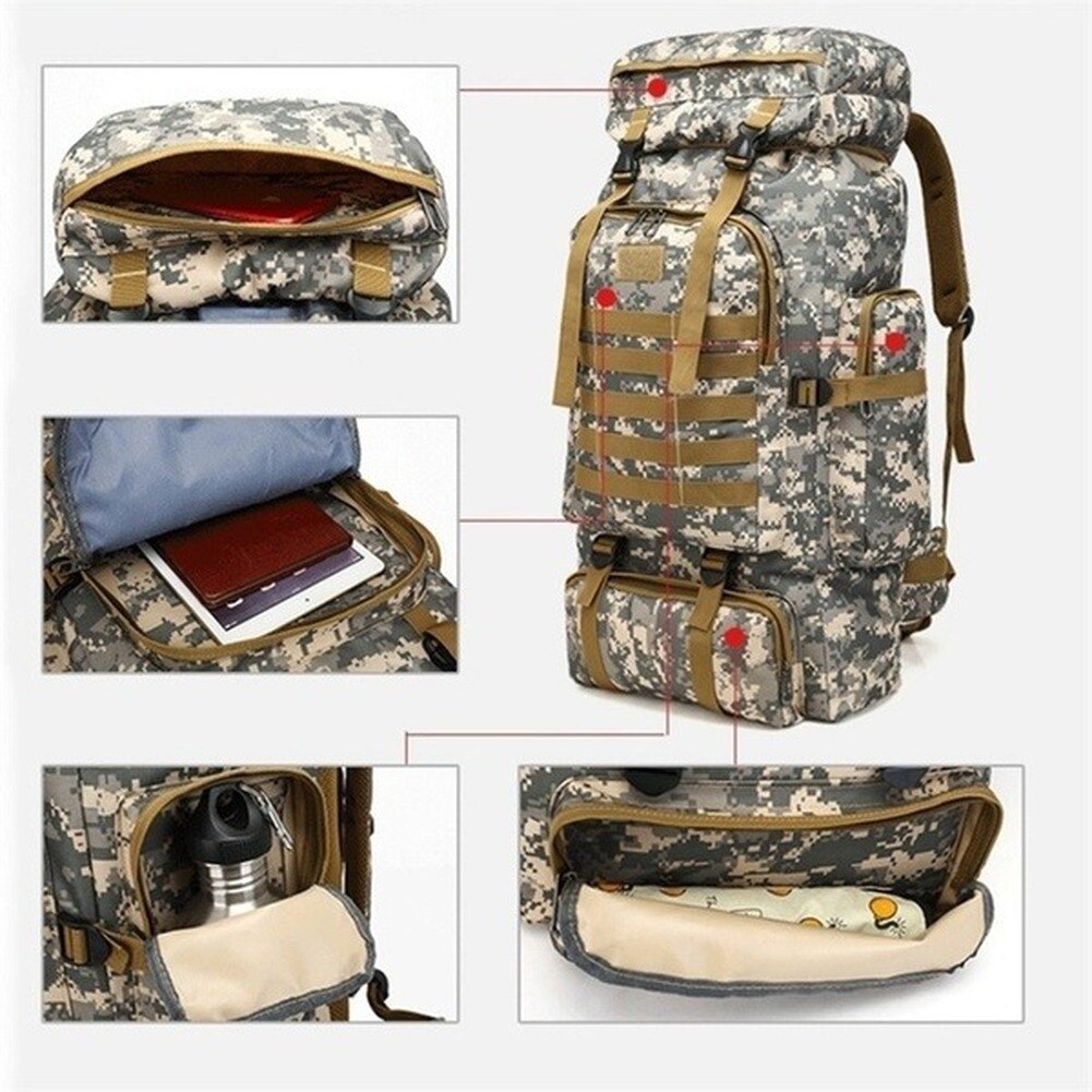 80L/100L Military Tactical Backpack