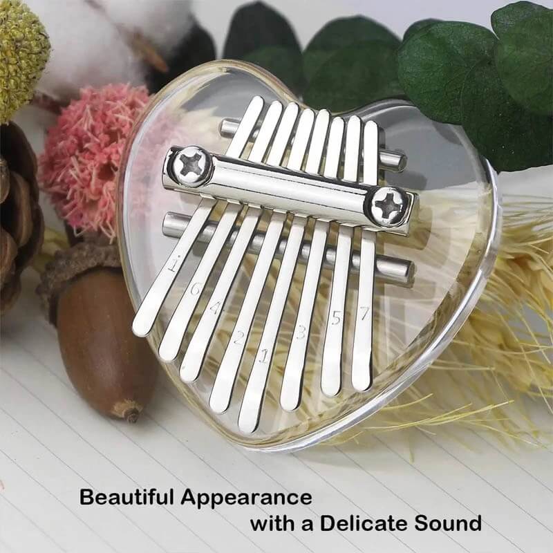 Heart Shape Crystal Mini Thumb Piano