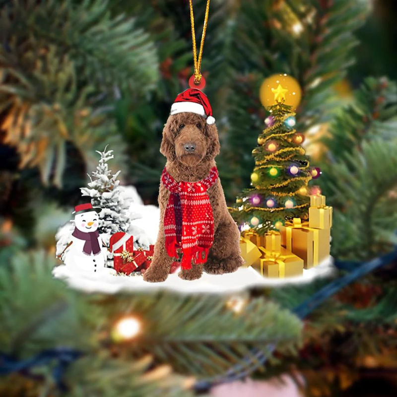 Goldendoodle Christmas Ornament SM027