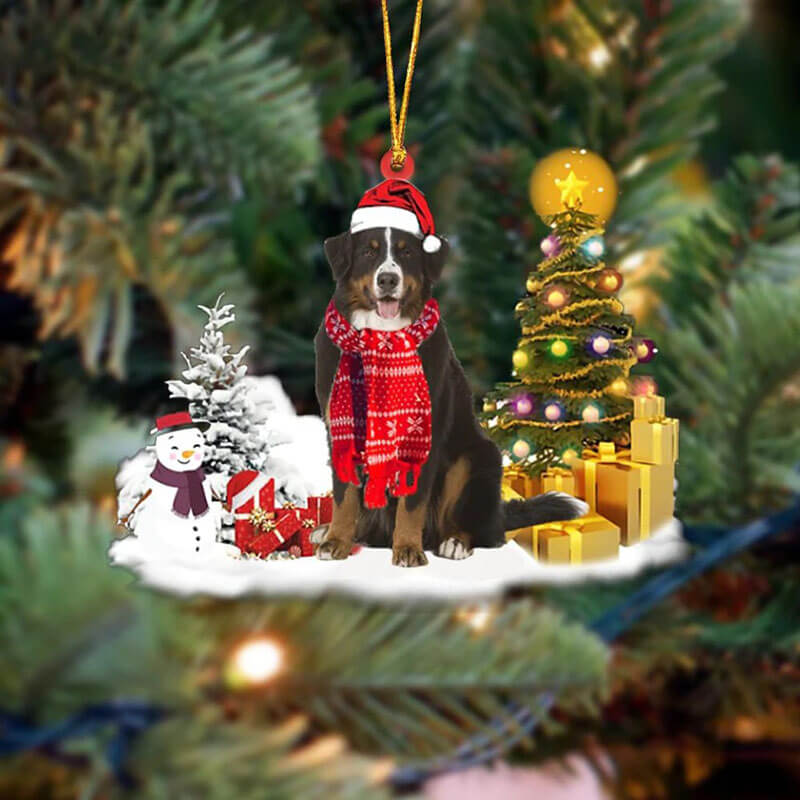 Bernese Mountain Christmas Ornament SM046