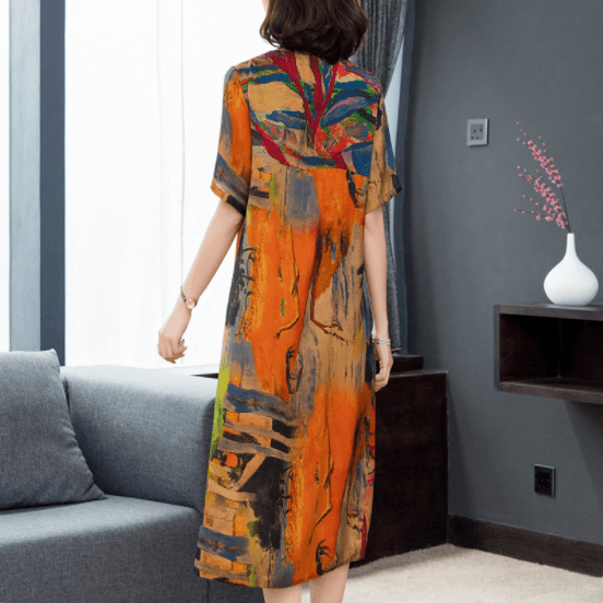 Luxury Genuine Silk Soft Dress