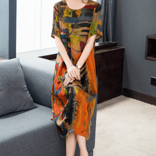 Luxury Genuine Silk Soft Dress