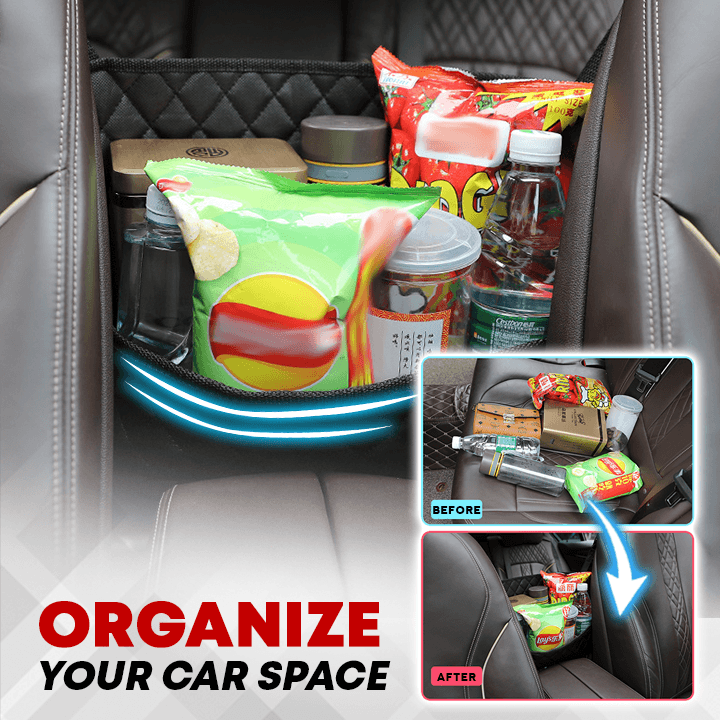 Premium Car Seat Storage Bag & Net