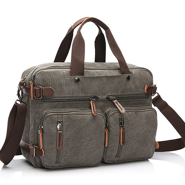 Canvas Leather Briefcase