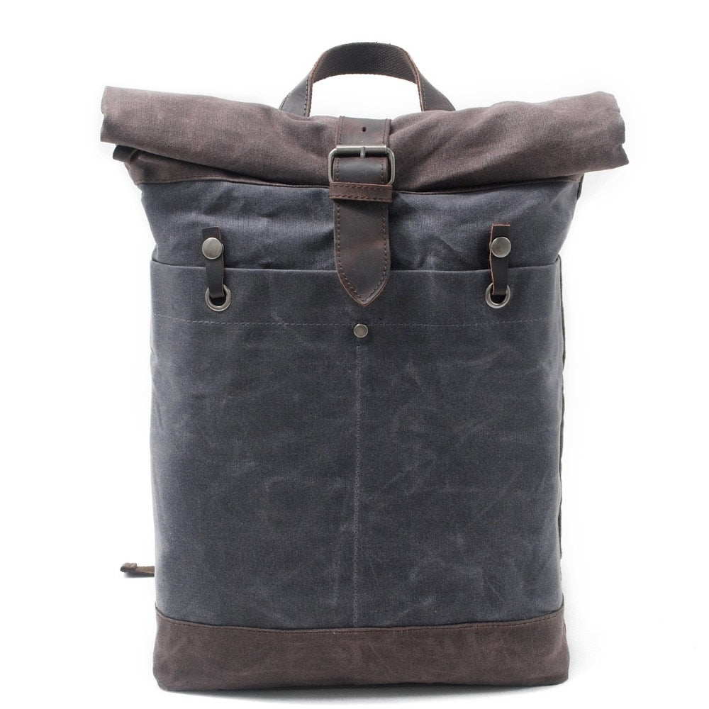 Journeyman Leather Canvas Backpack