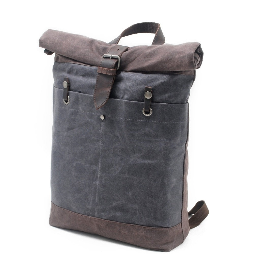 Journeyman Leather Canvas Backpack