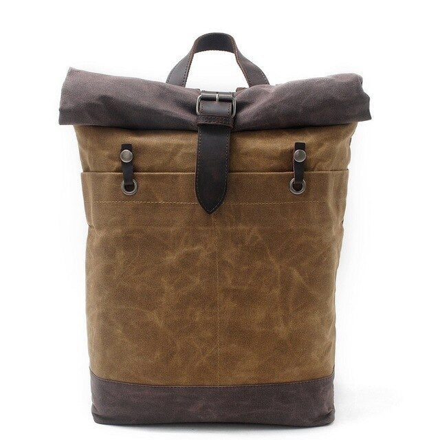 Journeyman Leather Canvas Backpack