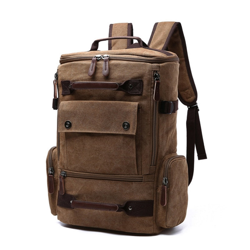 Journeyman Leather Canvas Backpack