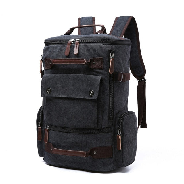 Journeyman Leather Canvas Backpack