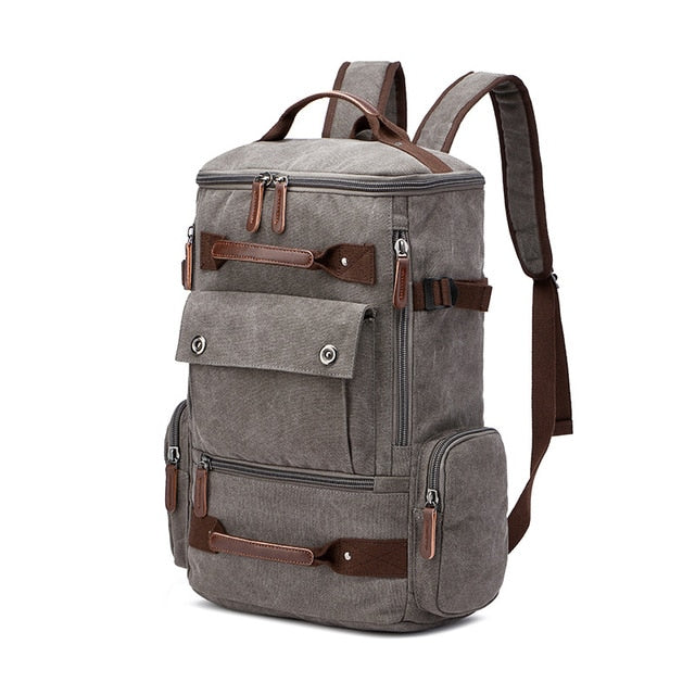 Journeyman Leather Canvas Backpack