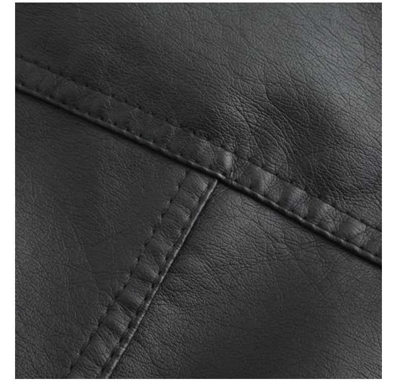 Backwoods Women High-Collar Leather Leather Jacket (Red_