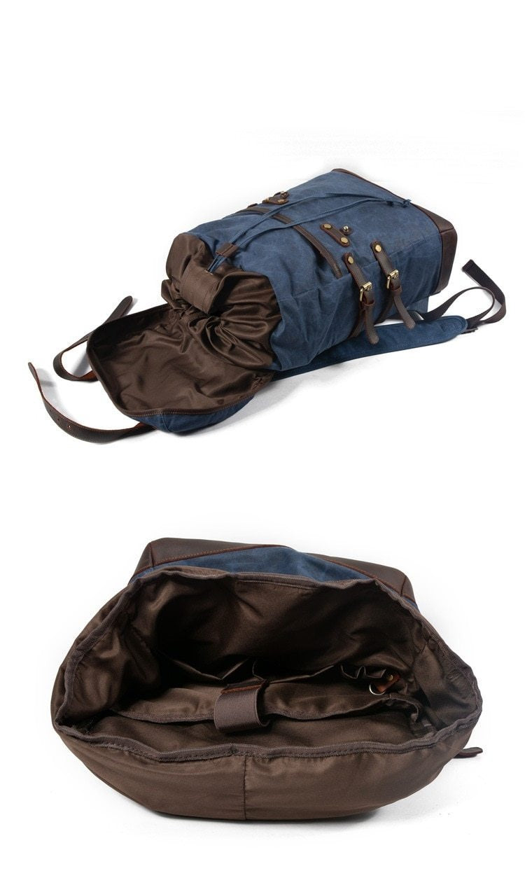 Benjamin Canvas Leather Backpack