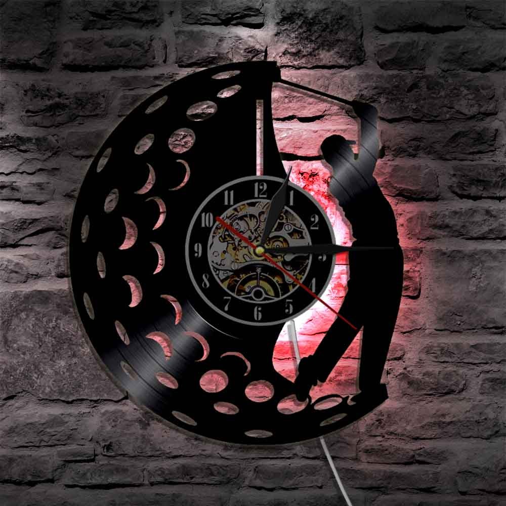 Golf Paradise Swing LED Vinyl Clock (With LED)