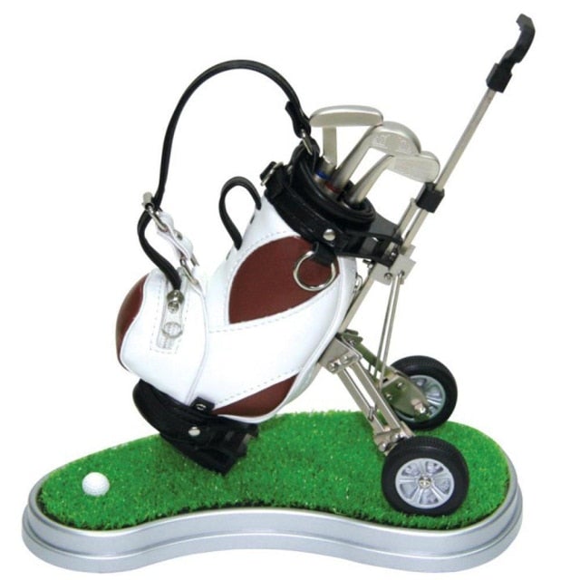 Golf Paradise Miniature Golf Bag Pen Holder (Brown Bag)