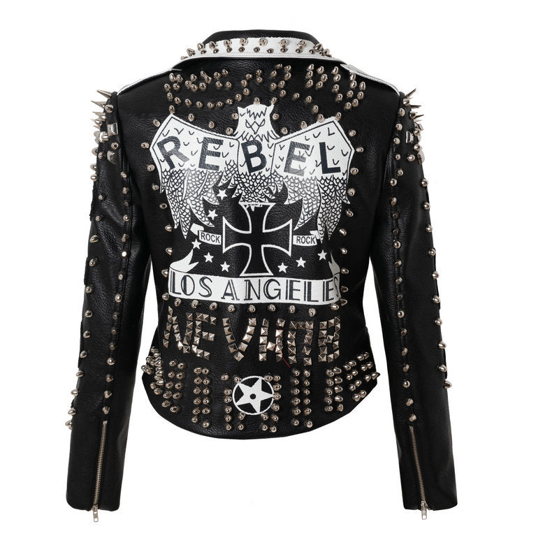 Backwood Women Punk Los Angeles Leather Leather Jacket