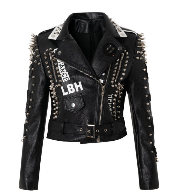 Backwood Women Punk Los Angeles Leather Leather Jacket