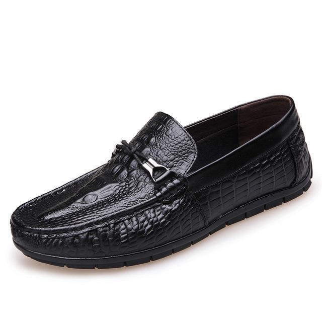 Jason Crocodile Tasseled Loafers