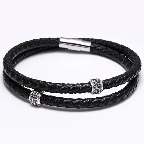 Jason Braided Leather Bracelet