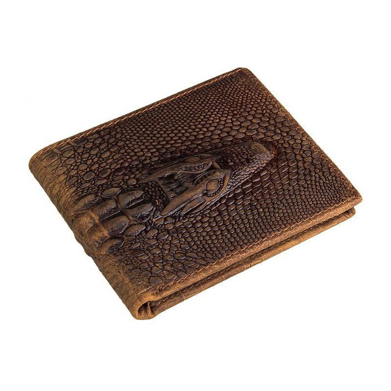 Jason Alligator Design Bi-Fold Wallet