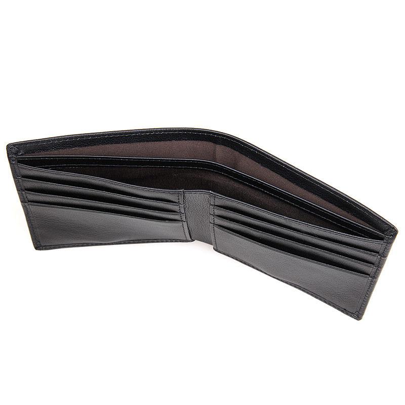 Jason Apollo Black Leather Bi-Fold Wallet