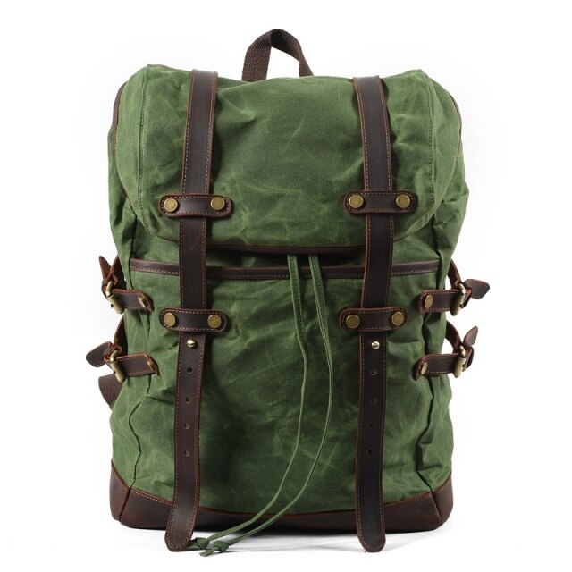 Benjamin Canvas Leather Backpack